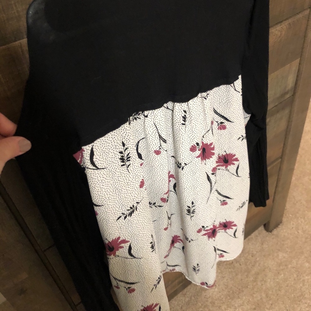 Cute floral mix top